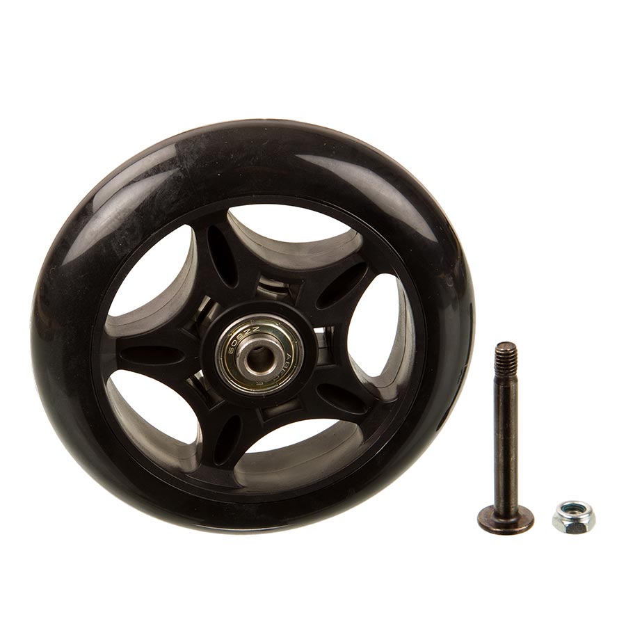 BTB Standand Blk wheel with axle/nut