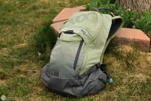 EVOC Trail Pro 16L protector backpack image from Singletracks review