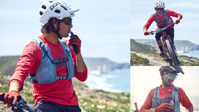 Mountain bikers using EVOC Hydro Pro hydration vest